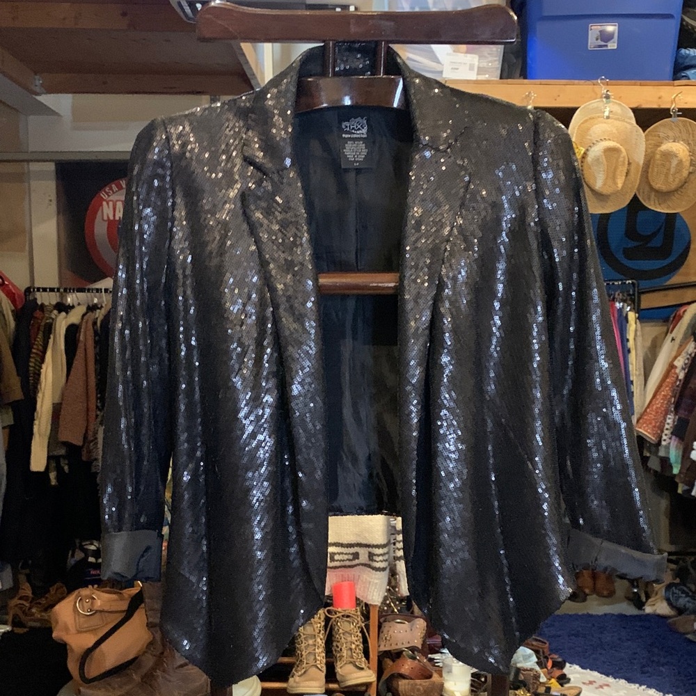 Black Sequin Blazer